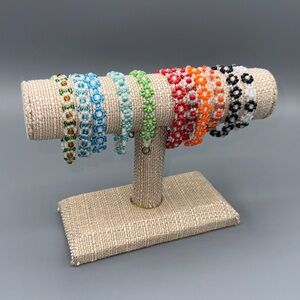 Floral Beaded Bracelet - PRICE IS FOR ONE